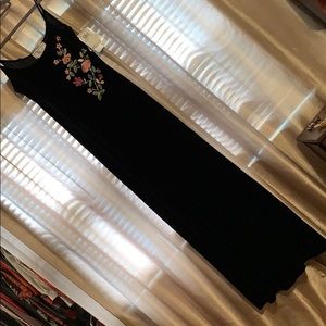 Long velvet boutique dress sz 6